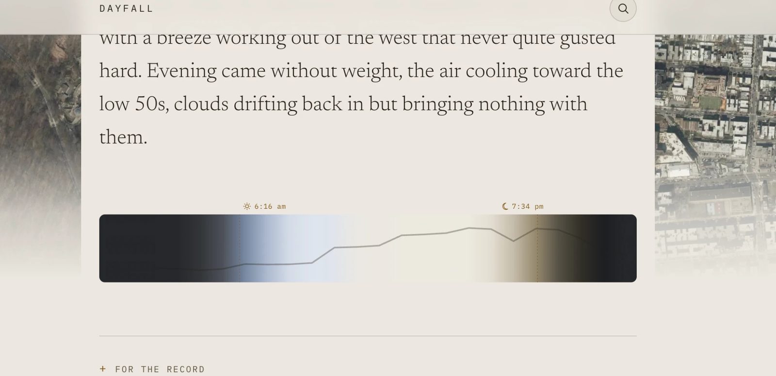 The second band: a rounded dark strip with a day-to-night gradient and a thin contour line